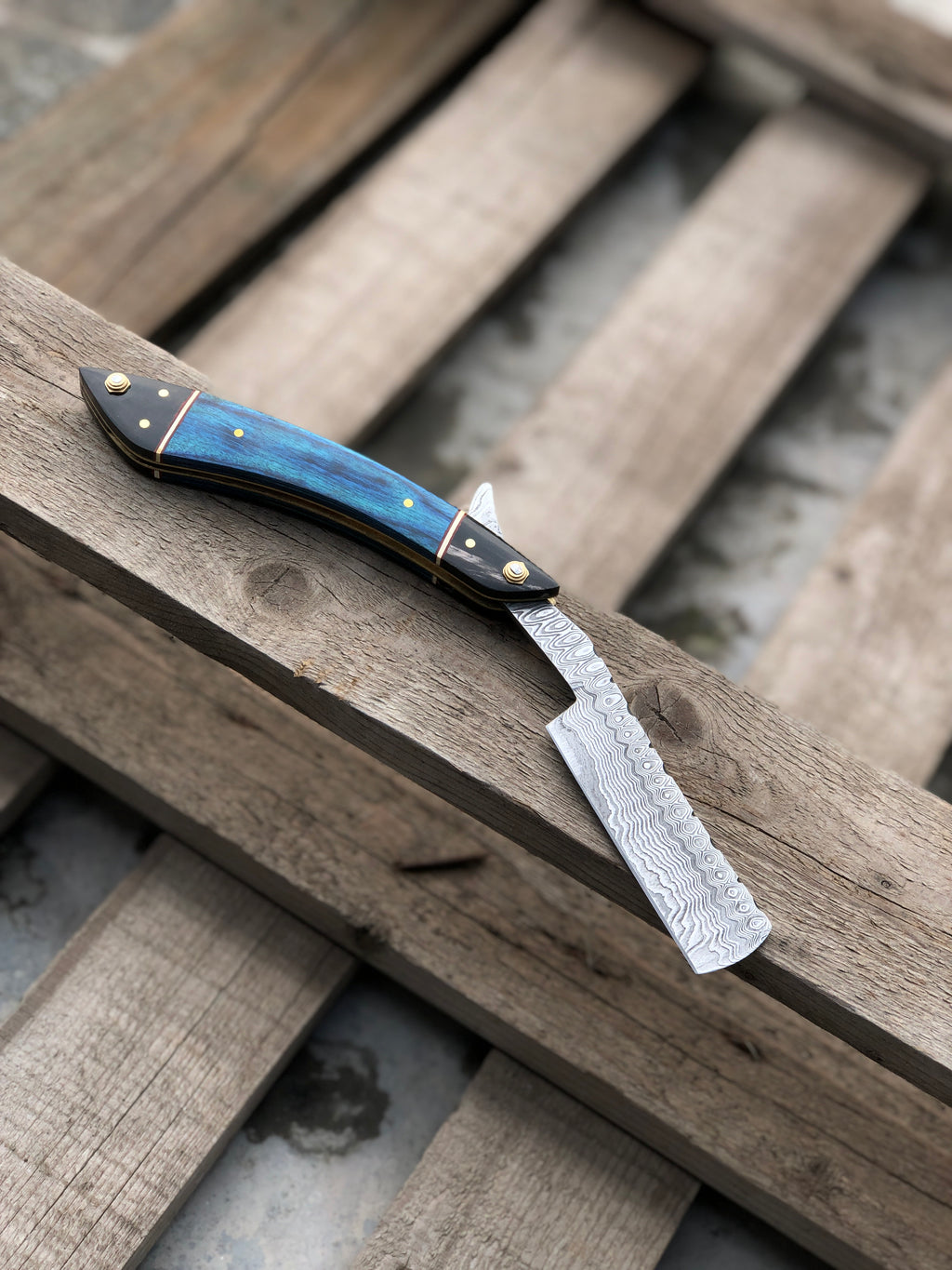 Handmade Damascus Straight Razor