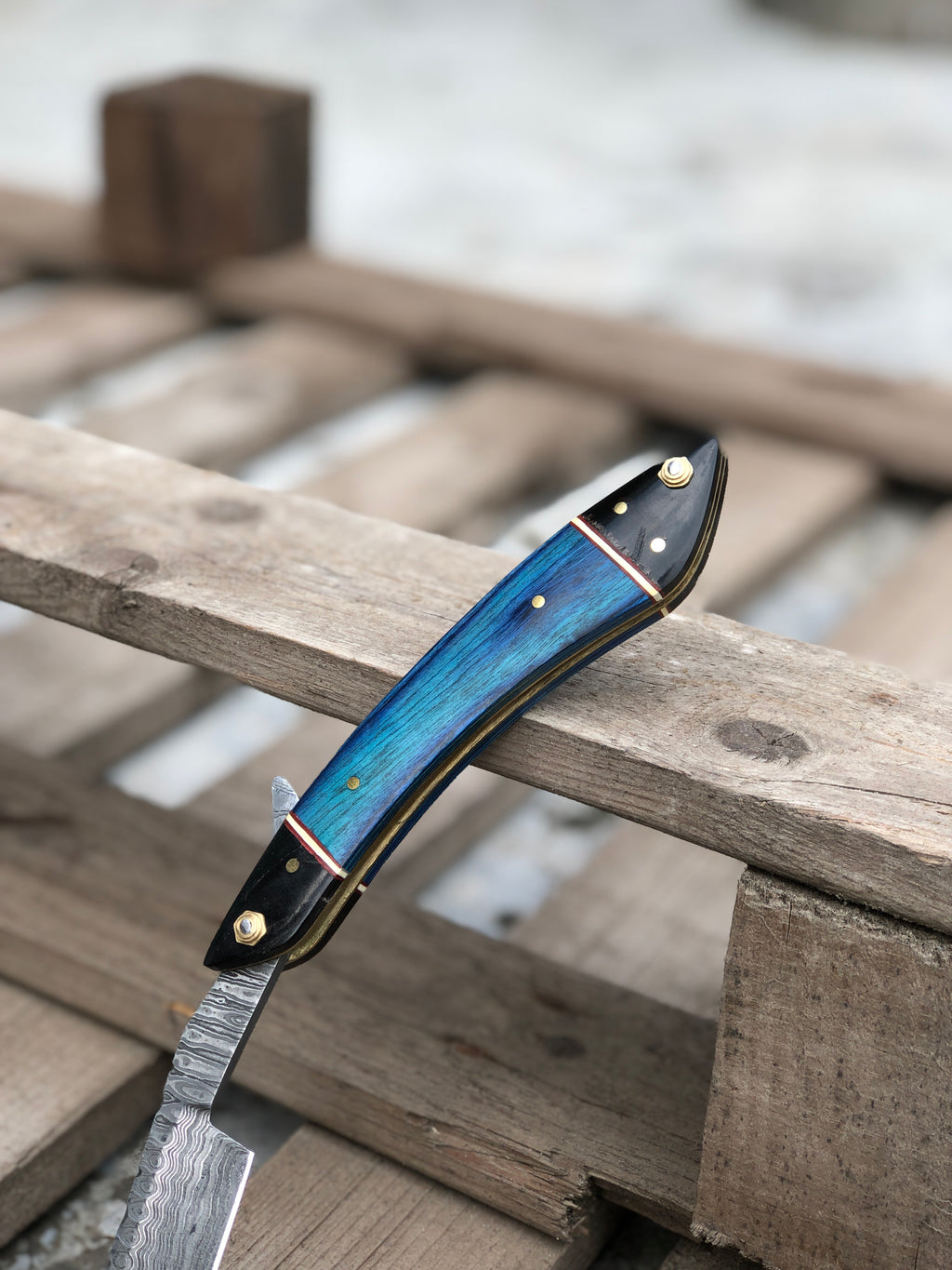 Handmade Damascus Straight Razor