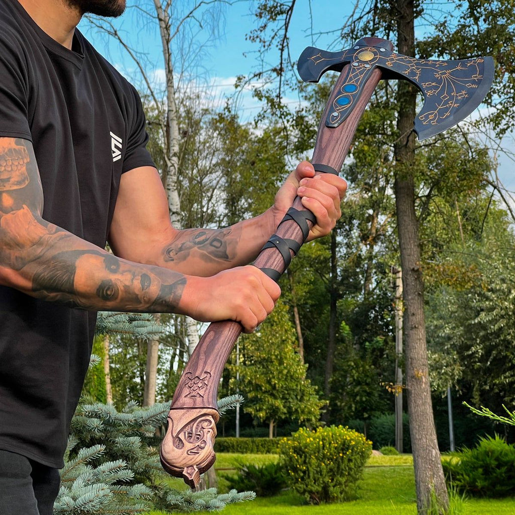 Leviathan Axe - Handmade Axe with leather sheath
