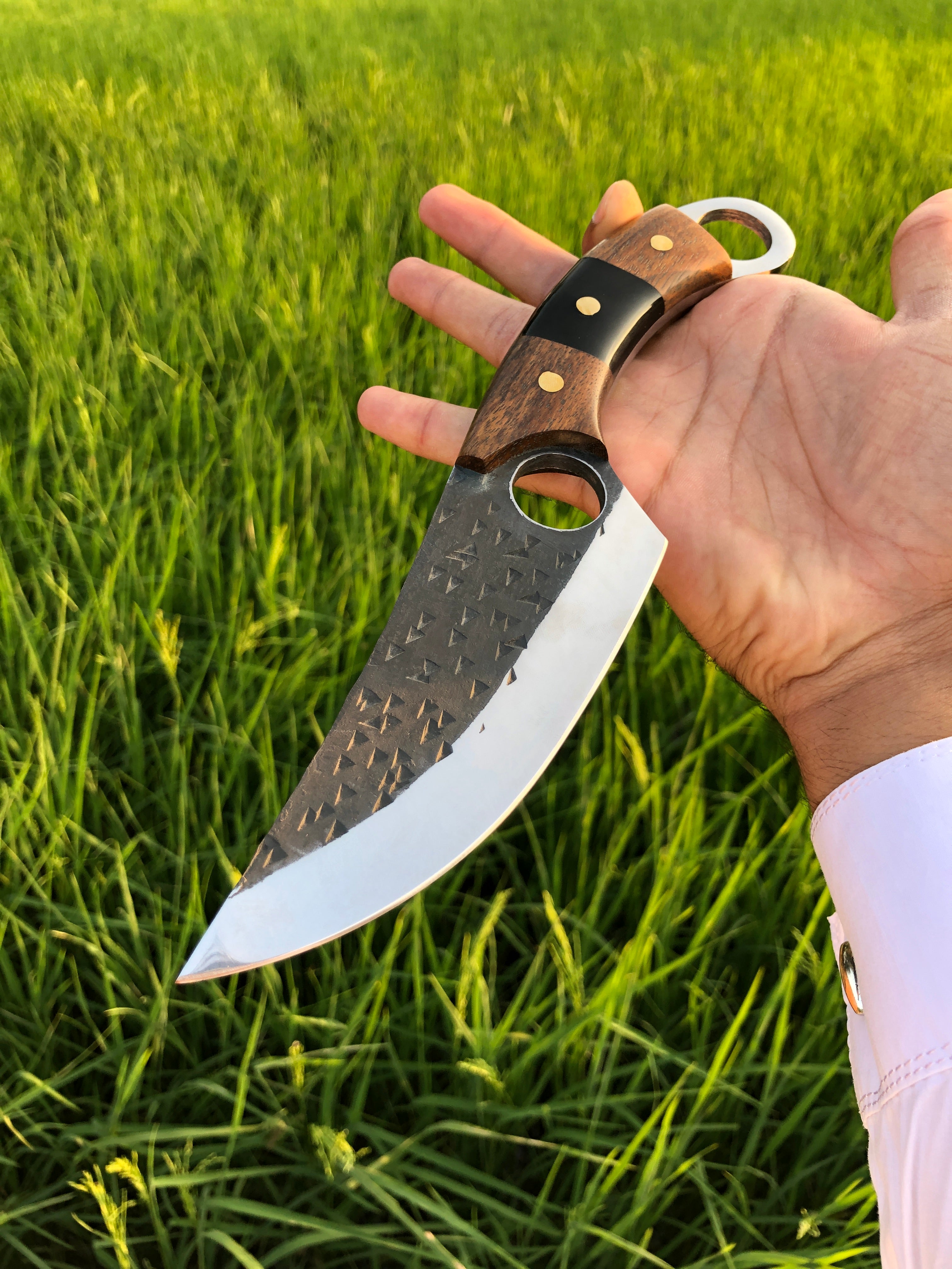 Custom Handmade Knife with Leather Sheath