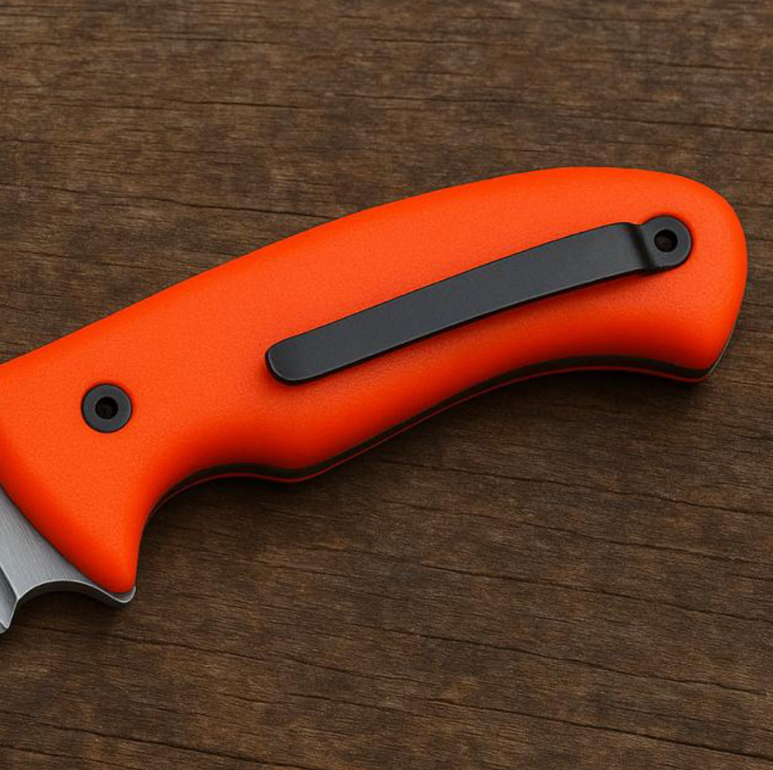Organic Orange - Handmade Gut Hook Blade Folder Knife