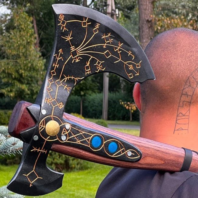 Leviathan Axe - Handmade Axe with leather sheath