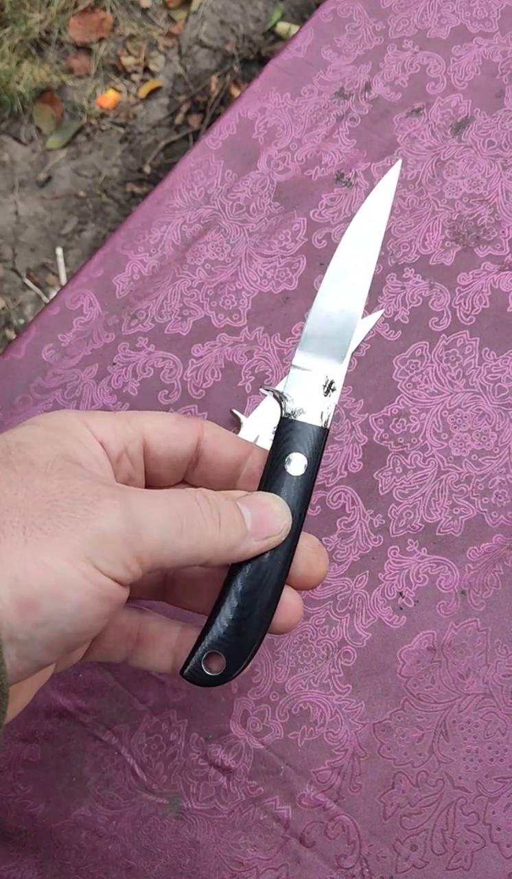 Black n White DUO – Handmade D2 Steel Skinning Knife Set with Sheaths
