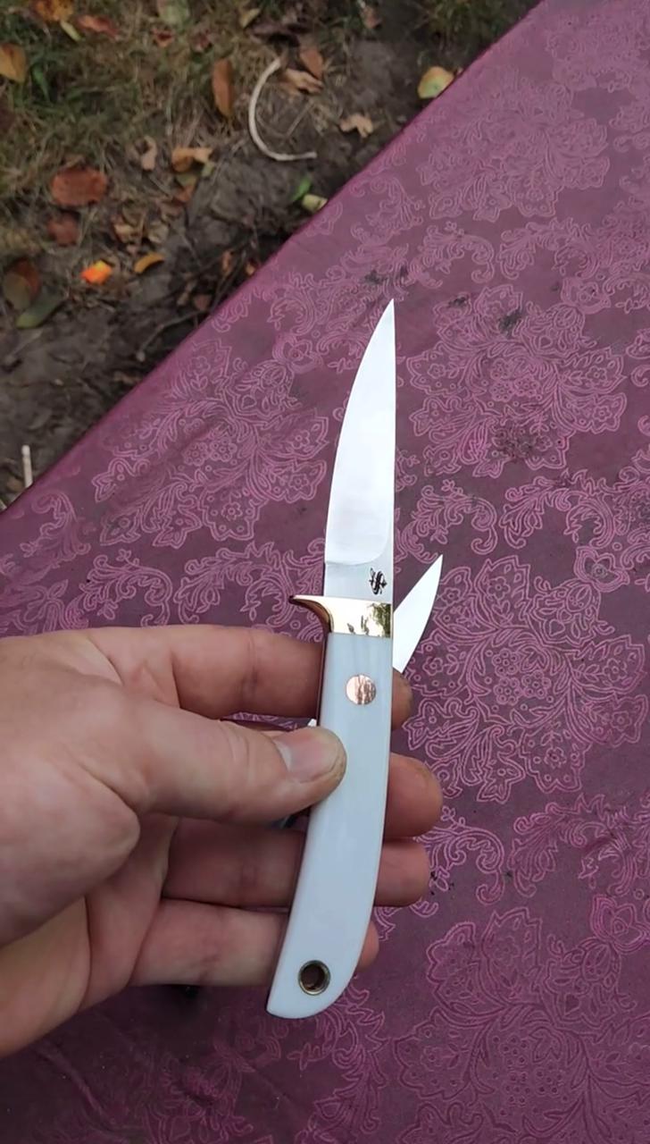 Black n White DUO – Handmade D2 Steel Skinning Knife Set with Sheaths