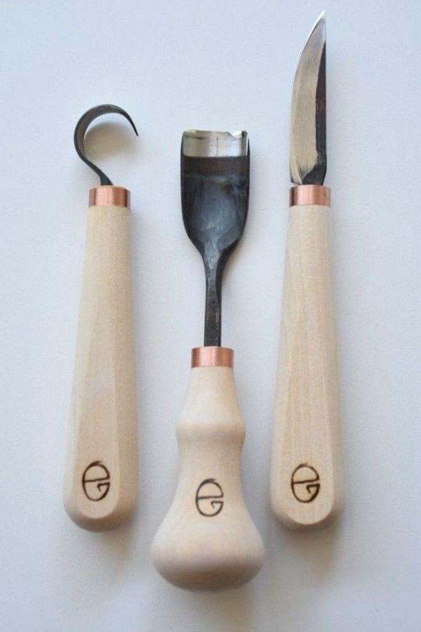 Handmade Spoon gouge With Wood Handle