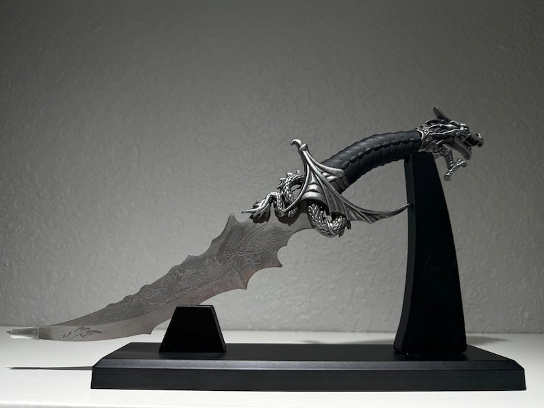 Dragonfang Display Blade – Custom Engraved Stainless Steel Knife