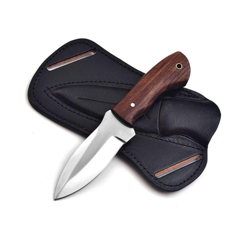 BushCrafter Edge – Handmade 1075 High-Carbon Hunting Knife with Leather Sheath