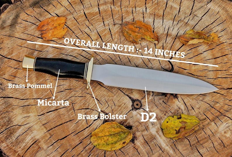 The TrailMaster Duo – Pack of 2 Handmade D2 Steel Hunting & Survival Bowie Knives