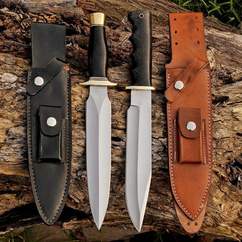 The TrailMaster Duo – Pack of 2 Handmade D2 Steel Hunting & Survival Bowie Knives